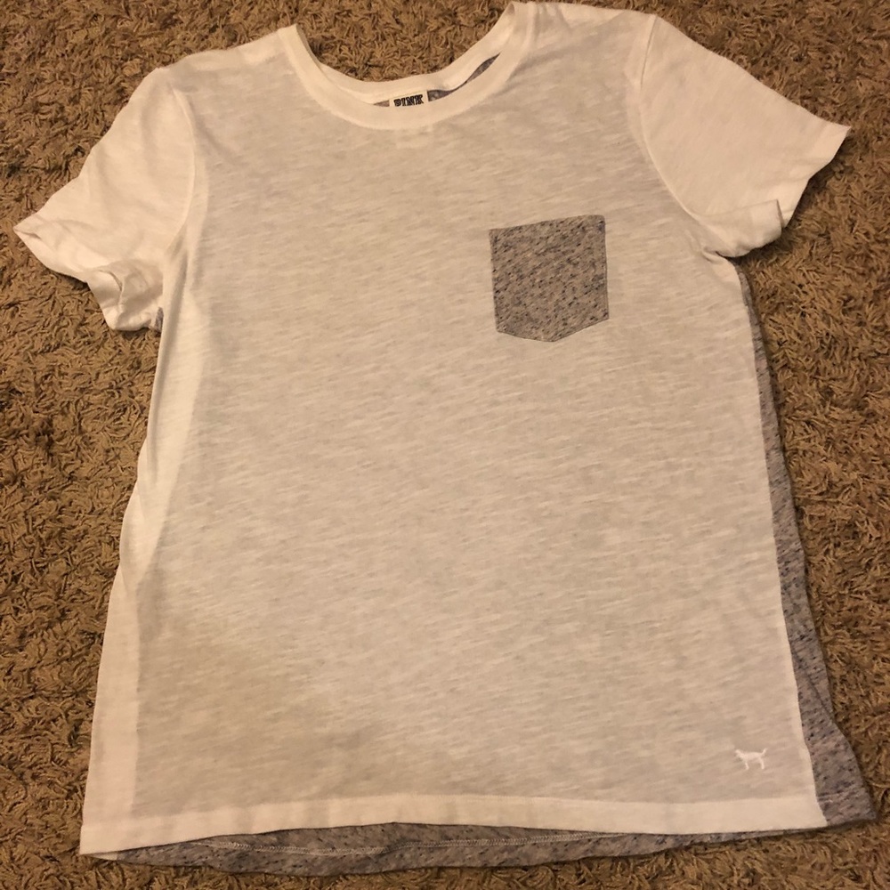 VS Pink crew neck pocket shirt